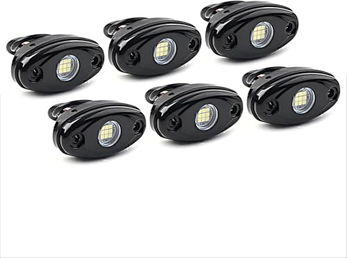 Led Rock Lights,6 x vit bottenlampa,Led Bilbelysning,offroad Underbody lights för släpvagn,lastbil,suv,pickup,utv