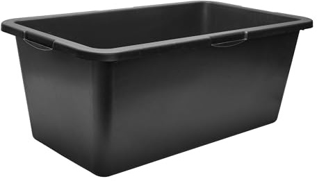 Garronda Vasca per Malta 60 L Rettangolare – mastello robusto in plastica riciclata, contenitore e vasca da muratore per cemento, giardino o officina GD-0169
