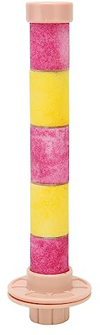 Sables à Quartz Bâton d'oiseau Lavable Griffe de Broyage Bec de Perroquet Sable de Quartz Sable de Perche pour Oiseaux Cockatiel Cockatiel Rouge et Jaune 16x2 2cm