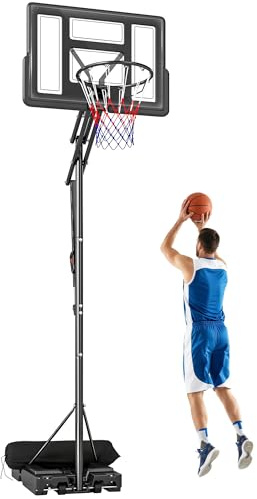 SPORTNOW Canasta de Baloncesto para Exterior Altura Ajustable 235-305 cm