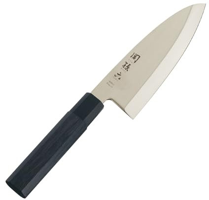 KAI Seki Magoroku Kinju e Hekiju Deba 16,5 cm lunghezza lama - 8A solid & SUS420J2 - 58 & 56 (±1) HRC - fatto a mano - legno Pakka & plastica PP - coltello da cucina giapponese - Made in Japan