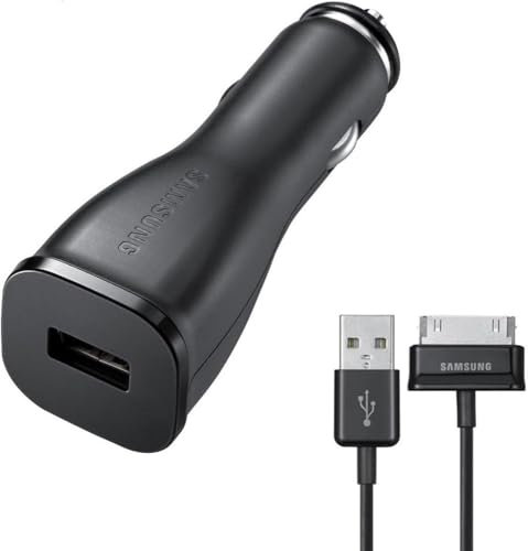 Samsung ECA-P10CBECSTD Carica Batterie per Auto e Cavo per Galaxy Tab, Nero