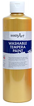 Handy Art 211-162 Washable Paint 16 ounce, Metallic Gold