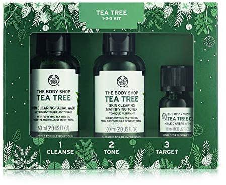 The Body Shop Tea Tree Skin Clearing Gift Selection (60ml Facial Wash, 60ml Toner, 10ml Oil)