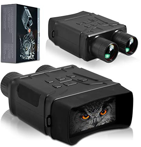 Nachtsichtgerät, R6 Digital Infrarot Nachtsicht Fernglas 300m Reichweite, 1080P Wildkamera Binokular für Jagd, Spotting, Überwachun