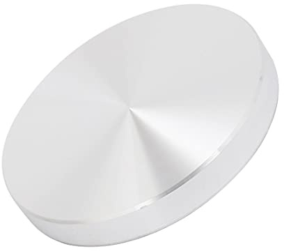PATIKIL M10 Filo Alluminio Disco Ferramenta, 1pz 75mm Dia 10mm Spessore Alluminio Cerchio Disco per Vetro Tavolo, Argento Tono