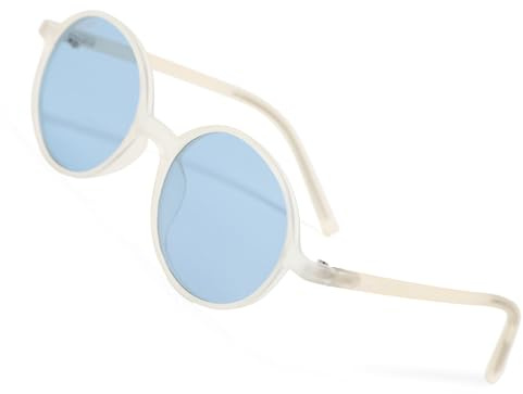 ATOM Polarized 100% UV Protection Kids Sunglasses - Aged between 5-12 Years Children Sunglasses for Boys and Girls (Blue Lens, Cream & Cream)