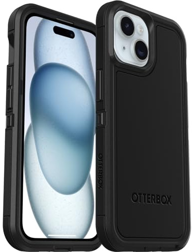 OtterBox Defender XT Hülle für iPhone 17e, 16e, 15, 14, 13 mit MagSafe, stoßfest, Ultra-robust, schützende Hülle, 5X getestet nach Militärstandard, Schwarz, Keine Einzelhandelsverpackung