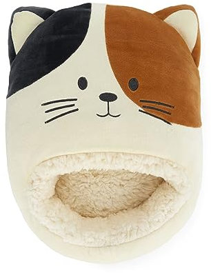 balvi Fußwärmer Kitty Calico Farbe Weiß und Braun Eine Katze, die Dich warm hält Aus Polyester 20 x 3