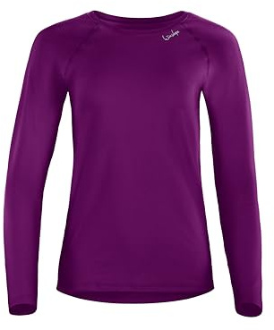 WINSHAPE Damen Light and Soft Long Sleeve Top Aet118ls Yoga-Shirt, Lila, L EU