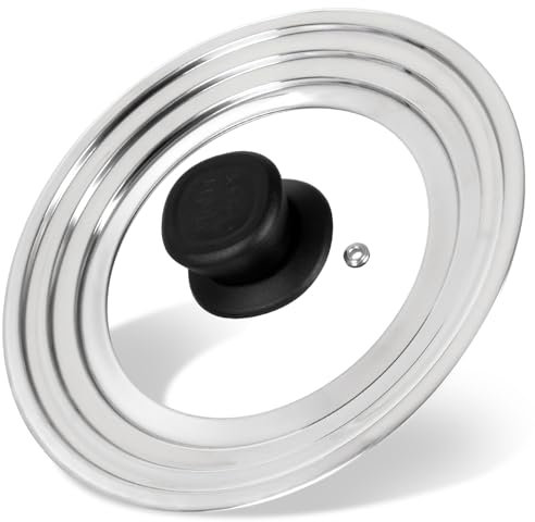 Akicderu Universaldeckel für Pfannen, 16/18/20 cm Pfannendeckel Universal, Glasdeckel für Pfannen und Töpfe, Topfdeckel mit Hitzebeständigem Griff