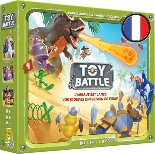 Asmodee - Toy Battle - Giochi da tavolo - Gioco da tavolo strategico - Gioco per adulti e bambini dagli 8 anni - 2 giocatori - 15 minuti - Versione francese, produzione Repos