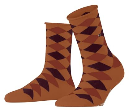 Burlington Sandy W Sso algodón estampados 1 par, Calcetines Mujer, Naranja Hermes 8467, 36-41