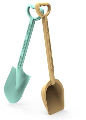 Lot de 2 grandes pelles à sable pour enfants - En plastique - Pour la plage - Outil de fromage à sable - Jouet ergonomique en plein air - Pour le jardin - Pelle à sable