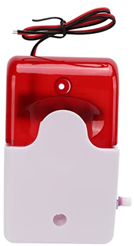 KIMISS Alarma de Luz de Sonido Alta en Decibelios con Sensor de movimiento: Dispositivo de Advertencia de Seguridad Resistente Al Impacto Ajustable para Entradas de Entradas, Inodoros, Escuelas, (12V)