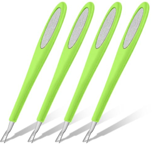Alaoo Pusher per Cuticole,4 Pezzi Forchetta per Cuticole, Verde