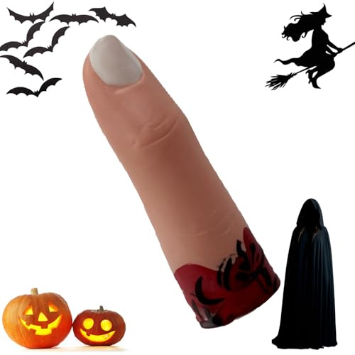 Accesorio de dedo cortado de Halloween, dedo sangriento falso, dedos cortados, dedos falsos de broma sangrientos, decoraciones de terror, dedo espeluznante para mejorar la atmósfera de Halloween