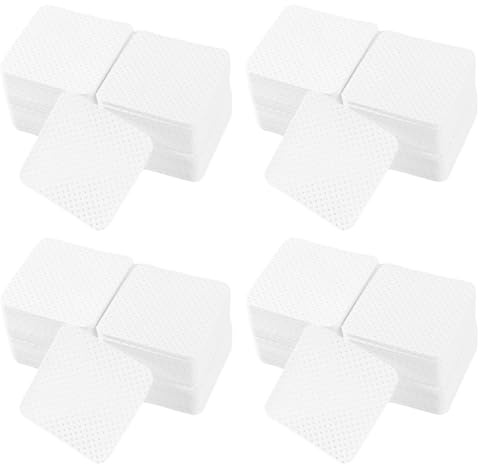 xiluuyou 800 Pièces Coton Ongles Gel Non Pelucheux, Lingettes non Pelucheuses, Coton Ongles Gel Vernis Remover Wipes, Enlever de Vernis à Ongles UV Gel pour Manucure et Pédicure,Blanc