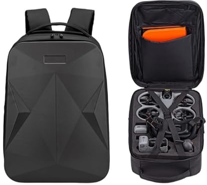SAMTN Fodral till DJI Avata 360, hård bärryggsäck, stor drönarväska för propeller, fjärrkontroll, små tillbehör, värdmaskin, N3/G3 glasögon, Rocker 3