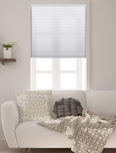 Arlo Blinds Single Cell Light Filtering Cordless Cellular Shades, Color: Pure White, Size: 26.5 W x 60 H