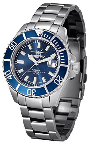 FIREFOX SEA Commander FFS520-103 Automatikuhr NH35 Sunray Atlantik blau Schraubkrone Glasboden Saphirglas Sicherheitsfaltschließe Herrenuhr massiv Edelstahl 20 ATM wasserdicht