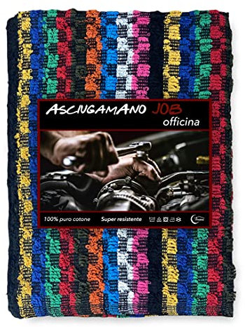 Tex Family - Set mit 6 Frottee-Handtüchern | Ideal für Werkstatt & Arbeit | Saugfähig | Fleckenverbergend | Mit Waschbeutel, Mehrfarbig, 50 x 70 cm, Baumwolle