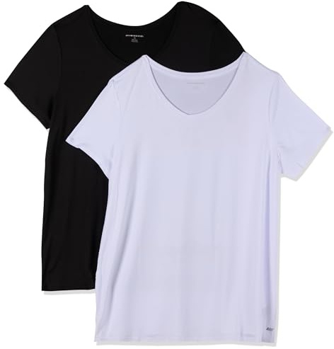 Amazon Essentials Women's Active Quick-Dry Tech-Stretch Short-Sleeve Sports, Gym And Workout Running Tops, Multipacks