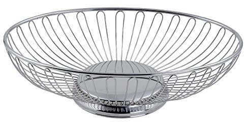 Ilsa Cestino per il pane cestino in rete ovale in acciaio inox, 29 x 19 cm