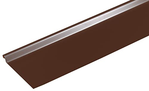 Bande de rive astragale ALUMINIUM BRUN - 2M - Dimension du profilé 200 mm