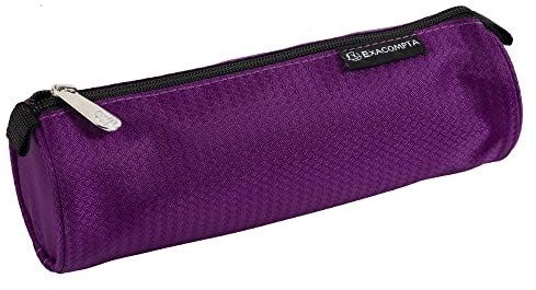 Exacompta 52860E Federmäppchen OPAK rund aus strukturiertem Polyester 22,5 x 7,5 cm 1 Stück Zufallsfarbe Federtasche Schlampermäppchen ideal für Schule und Universität