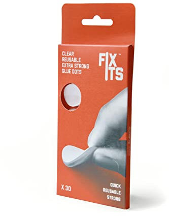 FixIts Heavy Duty Double Sided Sticky Dots - Multi-Purpose Fixing Tape - Endlessly Reusable - Strong Mounting Tape - Holds Up To 1kg - For Posters, Photos, Carpet - DIY Essential - 5m Roll