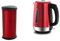 CURVER Metal Effect Kitchen One Touch Deco Bin, Red, 40 Litre & Morphy Richards Equip Red Jug Kettle - 1.7L - Rapid Boil - Limescale Filter - 102785