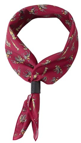 WANYING Foulard Carré pour Homme avec Boucle en Cuir Multifonction Bandanas Foulard Nicki Écharpe traditionnelle Vintage Rétro 60 x 60 cm