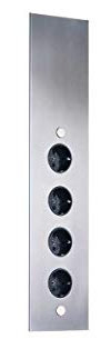 THEBO Energie-Ecksäule ST 3007 aus Edelstahl mit 4 Steckplätzen
