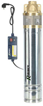 Ribimex PRPGP750/60/1TL Pompe submersible 1 turbine en laiton 750 W, argent, 50 x 10 x 10 cm