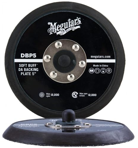 Meguiar's mens DBP5 s 5 Soft Buff DA Backing Plate Use with MT300 Dual Action Variable Speed Polisher, Black, Backing Plate UK