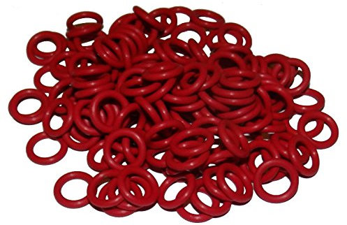 Captain O-Ring LLC Oring Tastatur-Schalter-Dämpfer/Schallreduzierer, Rot, [40A-L 0,2 mm] Reduzierung (135 Stück mit Bildschirmtuch)