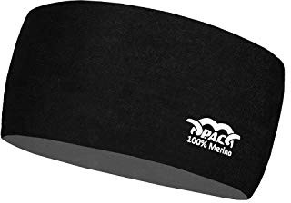 P.A.C. Merino Stirnband Unisex schwarz - total black nosize
