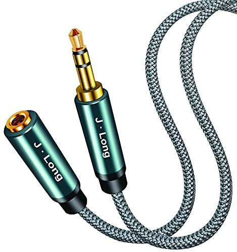 JLONG 3.5mm Headphone Extension Cable 8M,Car Aux Stereo Mini Jack Lead 3.5mm Male to Female Stereo Audio Extension Cable for Phones, Headphones, Speakers, PCs, MP3 Players and More (8m)