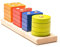 Cubika 15337 - Sortierspiel aus Holz, Farben und Formen 2, Bausatz für Kinder, ab 18 Monaten