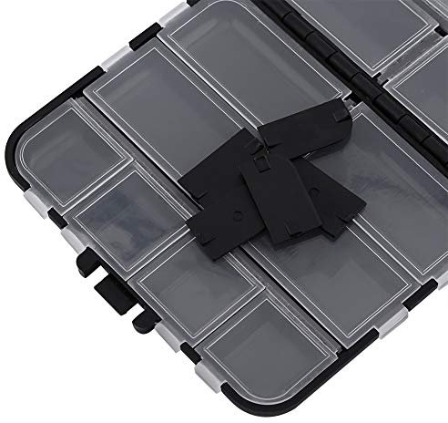 Changor Bait Storage Box, Fishing Tackle Boxes Lightweight to Carry Plastic Fishing Box, for Sea Fishing, Double-Sided Plastic Baits Storage Box Organizer