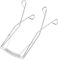 Teksome Roulade Clamp - Stainless Steel Hook Shaped BBQ Tongs - Strong Grip Steak Clamp, Kitchen Food Tongs, Barbecue Cooking Tools