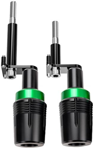 ZYAKOMO Fit for Kawasaki Ninja 500 500SE 2025 Z500 2024 Ninja 400 Ninja400 Z400 Z 400 2018-2024 2025 CNC with POM Motorcycle Frame Sliders Crash Pad Falling Protection (Green)