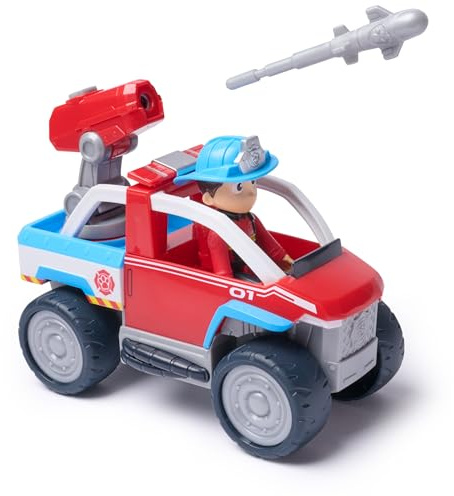 PAW PATROL Fire Rescue - Ryders Rettungsfahrzeug mit Drohnen-Abwerfer und Ryder Figur, Spielzeug für Kinder ab 3 Jahren