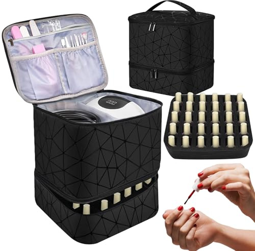 Organizadores y almacenamiento de uñas, estuche organizador de esmalte de