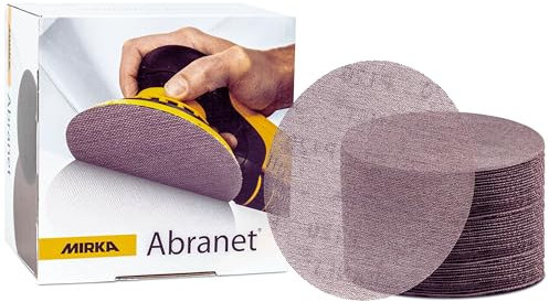 Mirka Abranet Disques abrasifs filet Ø 150 mm autoagrippant - Grain P180-50 pcs - pour poncer le bois, le mastic, la peinture, le plastique - 5424105018