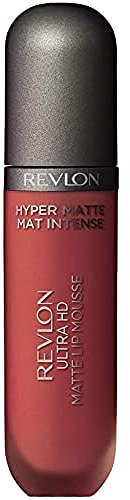 Revlon Ultra HD Matte Lip Mousse, Langhaftender, cremiger Flüssig-Lippenstift in Pflaume / Beere, 825 Hyper Matte Spice, 5,9 ml