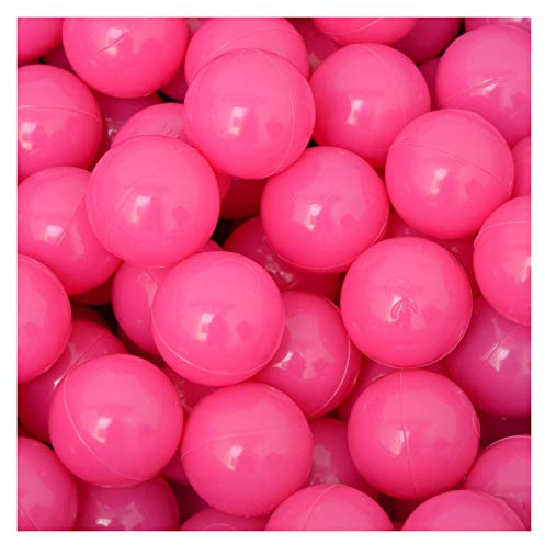 LittleTom 50 Boules Roses pour Piscine a balles Bebe 5,5 cm en Plastique PE - balles legeres pour Parc de Jeu ou Tente - Jouet pour Interieur et Exterieur