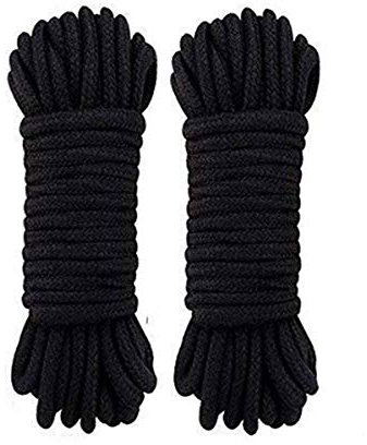 2Pcs 10 M / 33 Pies 8 MM Cuerda multiuso Cordón de cuerda de algodón suave Cordón retorcido de algodón grueso