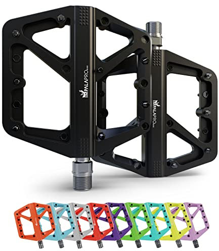 IMPALAPRO Fahrradpedale Aus Nylon Rutschfest - Breites Plattform 9/16 Zoll Bearing Wasserdicht Anti-staub - Mountainbike, Rennrad, BMX Pedale (Schwarz)